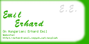 emil erhard business card